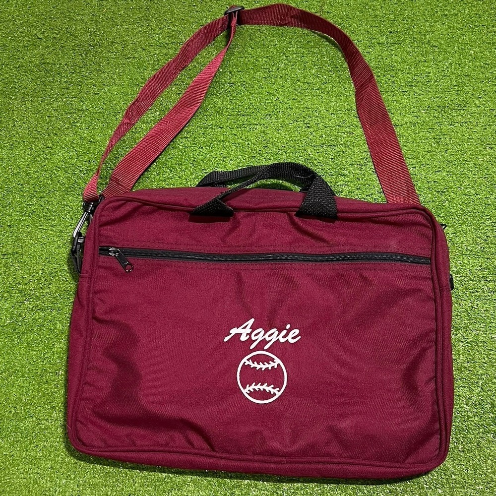 Retro Texas A&M Team Issue Messenger Bag Aggie Baseball Embroider Laptop Bag